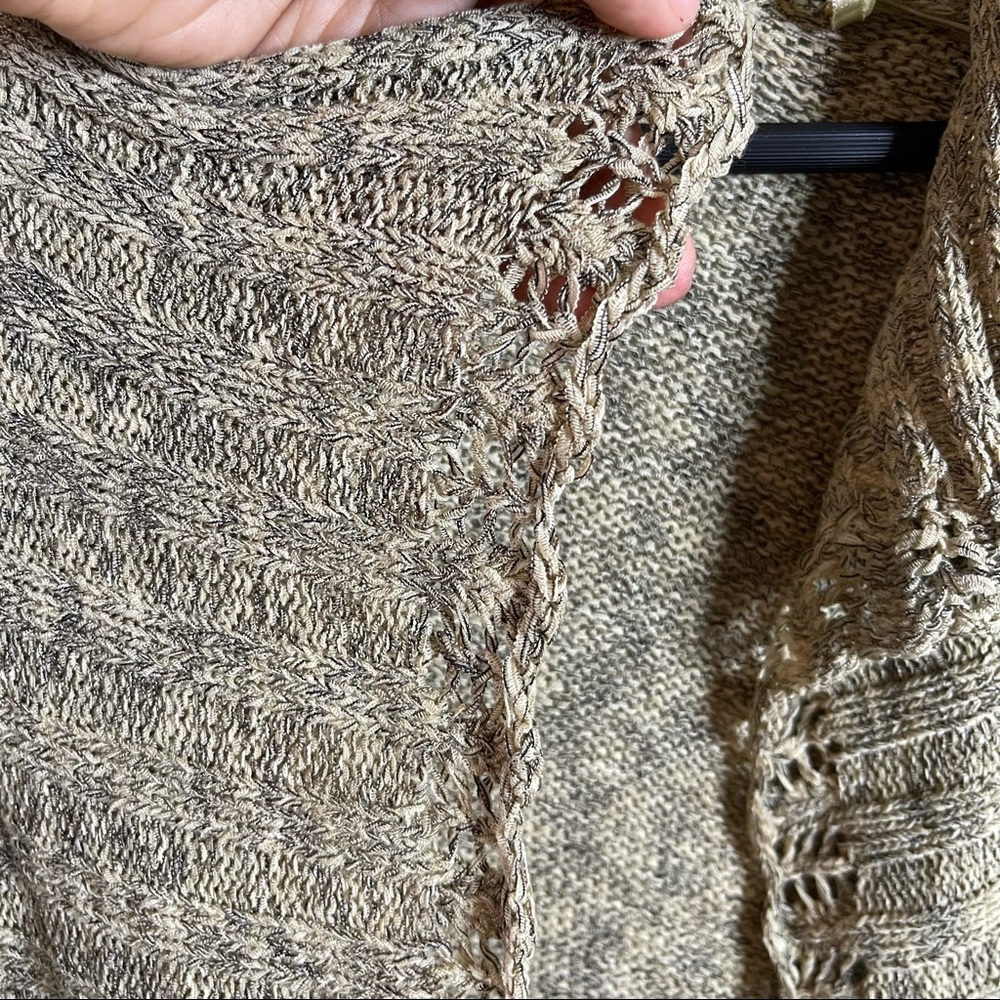 Jones NY collection tan open long sleeve cardigan - Picture 6 of 7